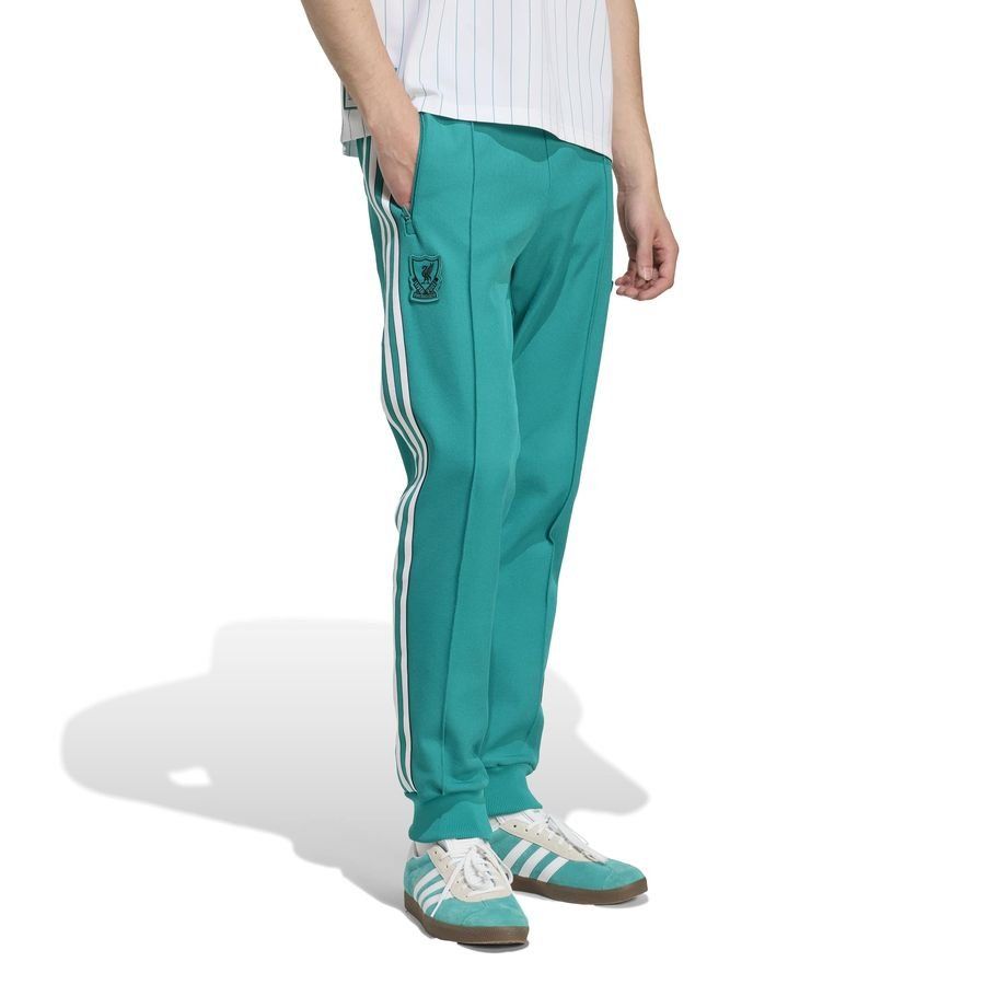 Liverpool Training Trousers Terrace Icons - Sea Green/White - Men's-SoccerKits Hub | Buy Soccer Jerseys Online